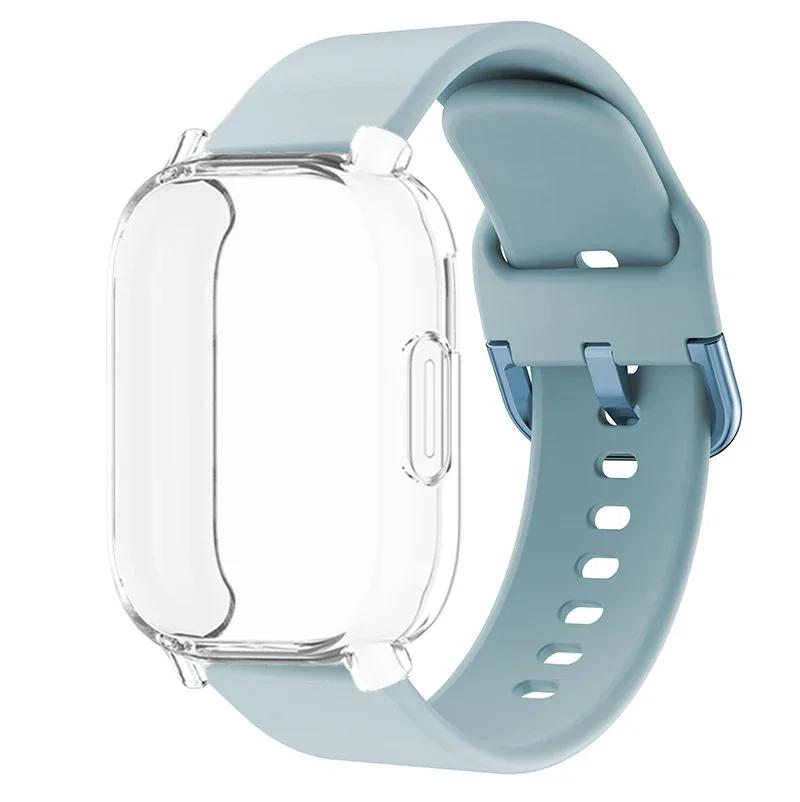 22mm Silicone Strap With Case For Xiaomi Redmi Watch 5 Active Lite Smart Watch Wrist Band TPU Case For Redmi Watch 5 Active Lite