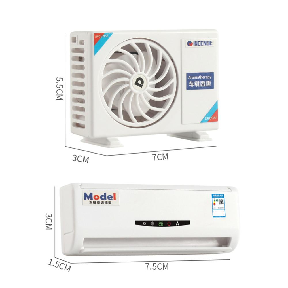 Air Conditioner Model Car Air Freshener Dashboard Solar Energy Fan Diffuser Air Vent Clip Air Conditioner Shape Fragrance