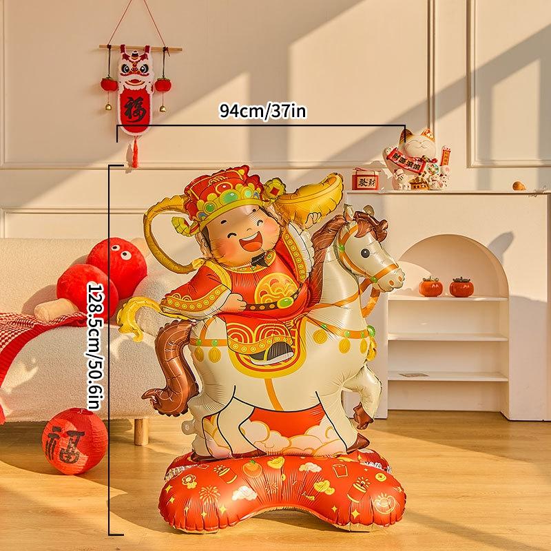 Chinese Latest Year Ballons Horse Year Ballons Decorations Party Favors Year Of The Horse God Of Wealth Yuanbao Balloons