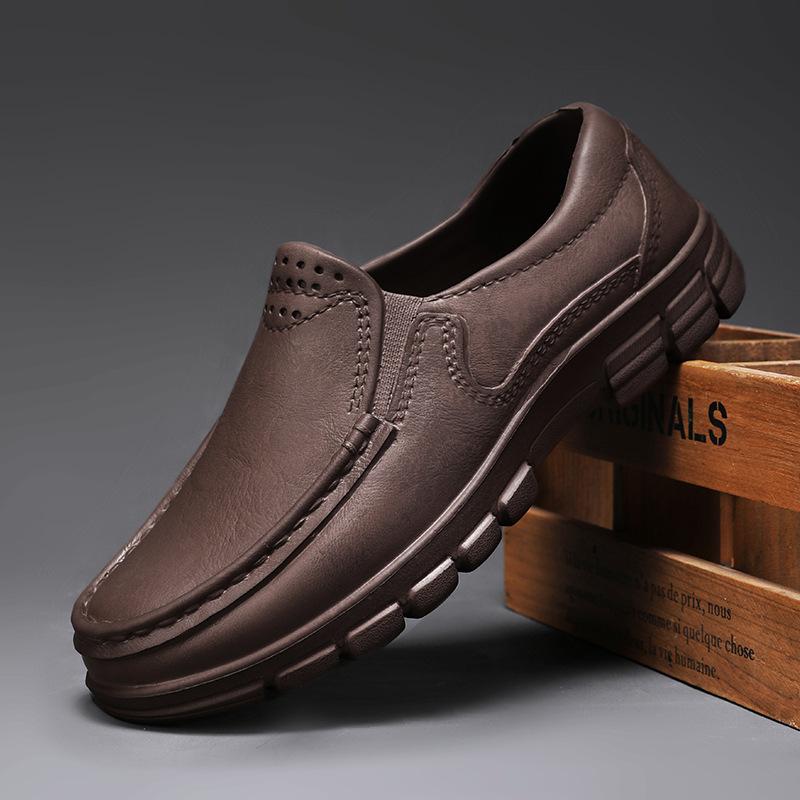 

Мужская рабочая кухонная обувь для работы, мужская, на одну ногу, водонепроницаемая, противоскользящая, маслостойкая, черная, шеф-повар 39 коричневый