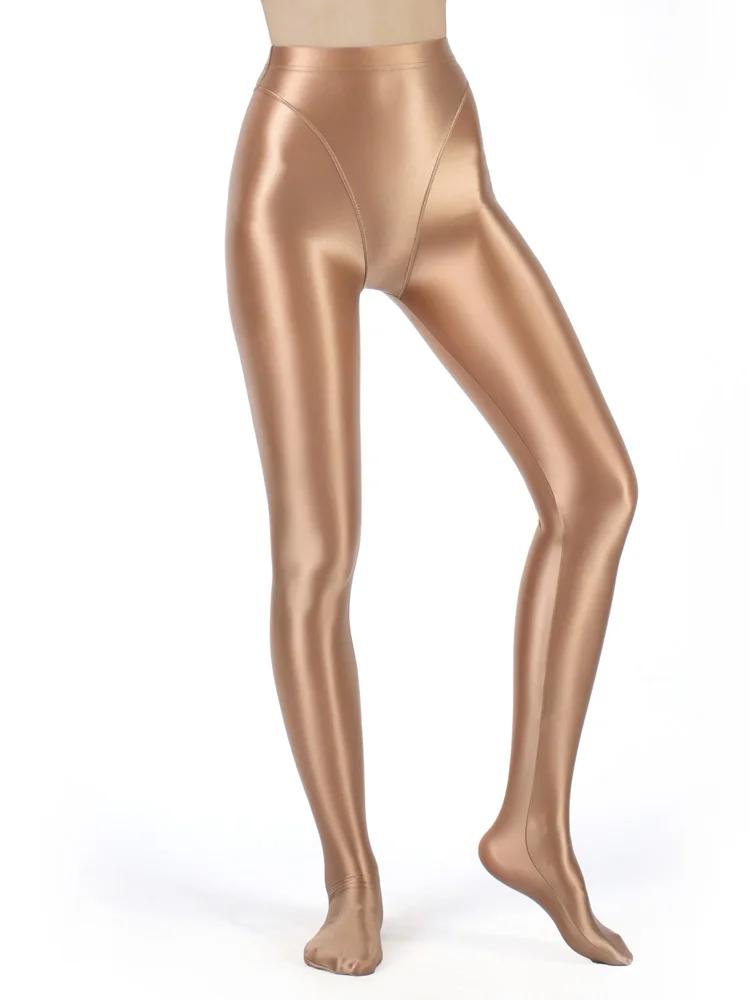 Sexy Strakke Panty's Dames Olie Glanzend Yoga Slim Shaping Pant Elastische Leggings Dans Zanger Reflecterende Kousen Ds Nachtclub XL