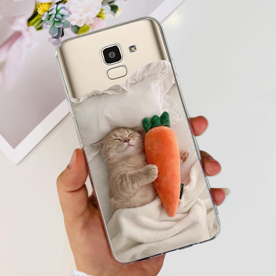 

For Samsung J6 2018 J600F Back Cover For Samsung Galaxy J6 Plus J6+ J610F Soft Silicon TPU Transparent Capa Bumper Coque Fundas Samsung J6 2018 коричневый