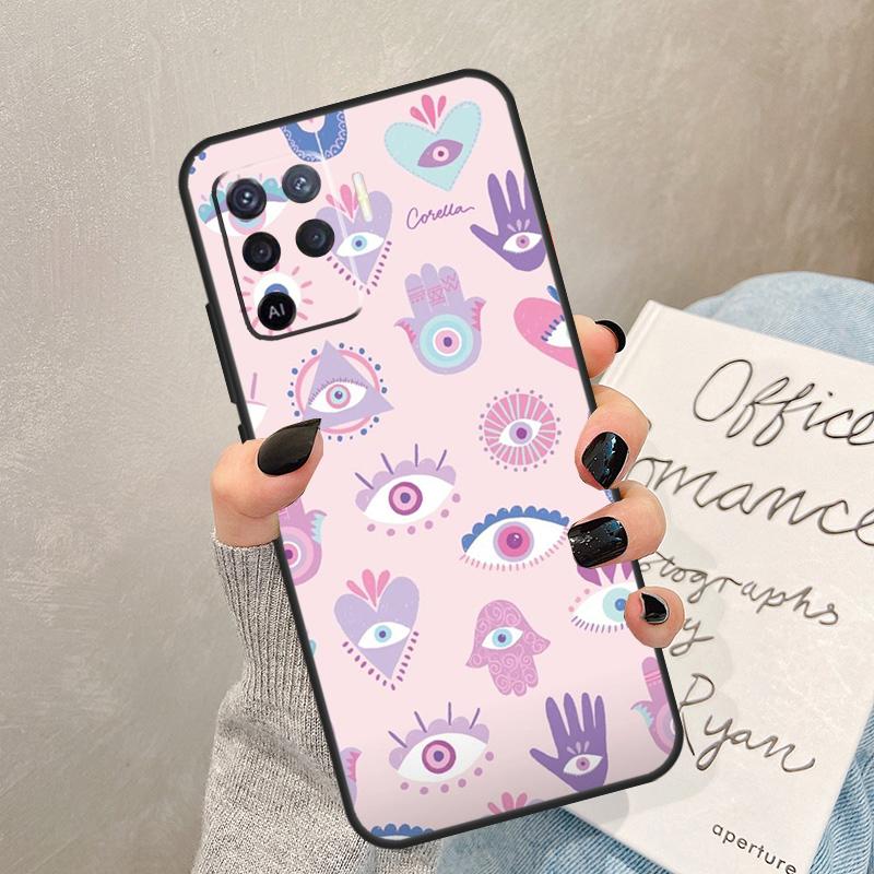 Evil Eye Funda For OPPO A74 A54 A57 A53 S A96 A76 A16 A5 A9 A31 A15 A17 A77 A93 A91 A52 A72 Case