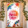 Party Celebration Backdrop Splash Pattern Birthday Decor Banner Celebration Display Artistic  Birthday Party Banner
