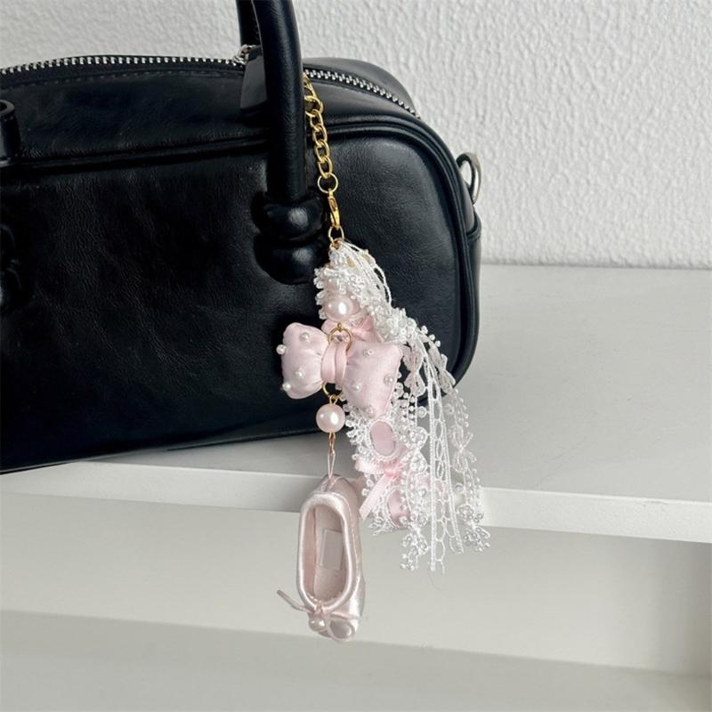 Einzigartiger Ballerina-Schuh Handy-Anhänger Schlüsselanhänger Anhänger Niedlicher Schlüsselanhänger Handykette Stilvolles Accessoire für Rucksack Geldbörse Tasche
