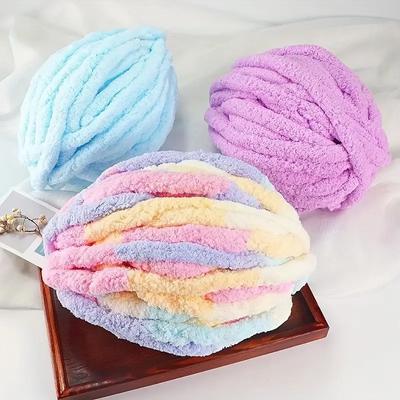 1roll Extra Thick Ice Bar Yarn Blanket Hand-woven DIY Line Large Chunky Chenille Cushion Pet Nest Line Iceland Scarf Hat Knitting  250g