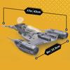 STAR WARS Epic Hero Series Mandalorian N-1 Starfighter Ship, 4-Inch Scale Grogu & Mandalorian Action Figure, Toy for Boys & Girls Ages 4+