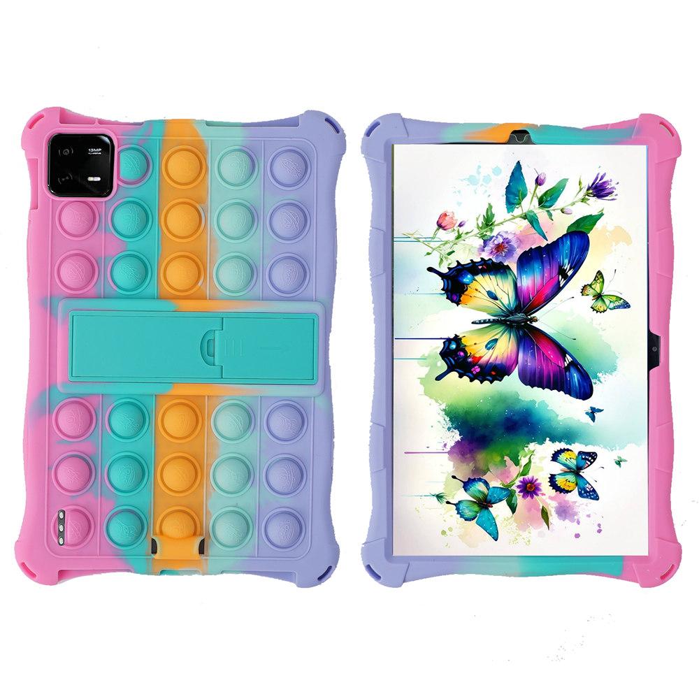 For Xiaomi Mi Pad 6 Case Bubble Toys Soft Silicone Kids Tablet Cover For Mi Pad 6Pro Kickstand Shockproof Fundas