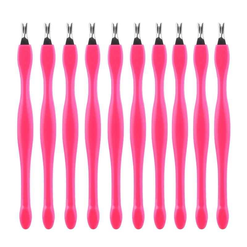 

10 шт. вилка для удаления омертвевшей кожи, щипцы для удаления кутикулы, триммер для педикюра из нержавеющей стали, инструменты для ухода за ногтями