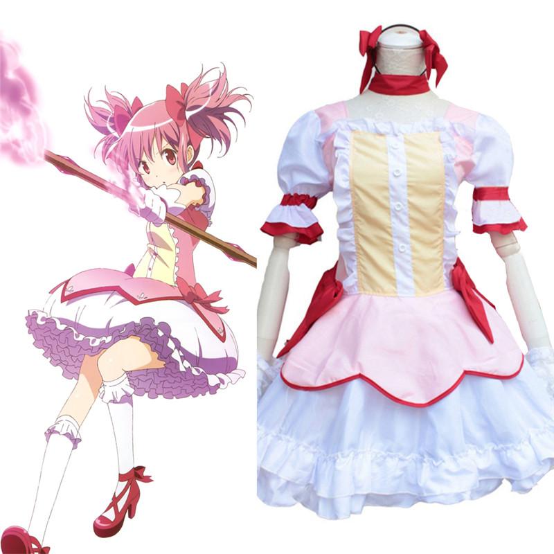 Kaname Madoka Puella Magi Madoka Magica Cosplay Costume Maid Dress Set Outfit