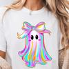 Iridescent Halloween Ghost Shirt Comfort Colors Tee Halloween Cute Ghost Coquette Aesthetic Kawaii Tee Spooky Season Halloween Party Tshirt