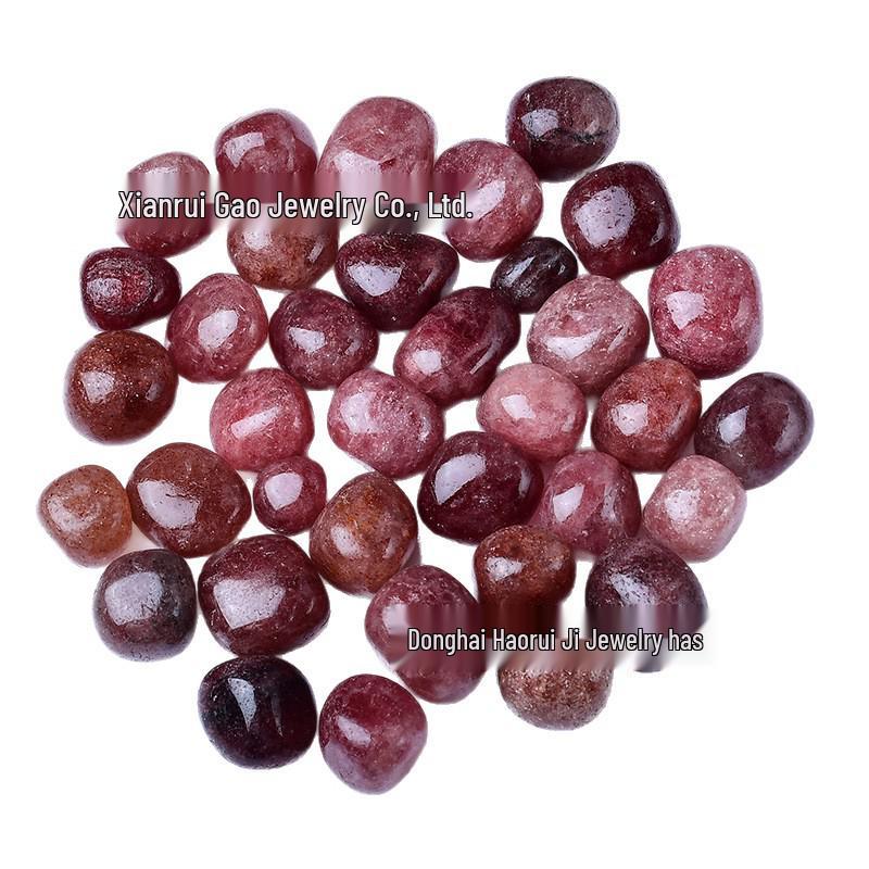 Polished Strawberry Quartz Tumbled Stone 2-3cm 100g красный/естественный