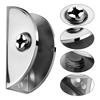 Moon Shaped Glass Shelf Brackets for 8-12mm Glass Adjustable Fit Glass Clip Ideal for Office Partitions & Kitchen Use