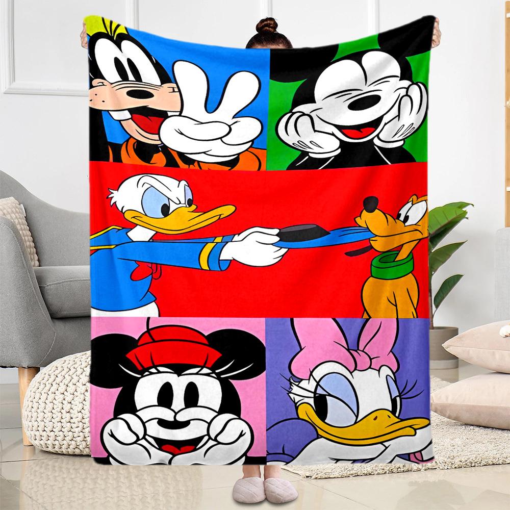 Classic Disney Characters Flannel Blanket-Soft and Suitable for Sofas,Beds,Offices,Travel,All Seasons,Great Gift for Holidays and Birthdays.
