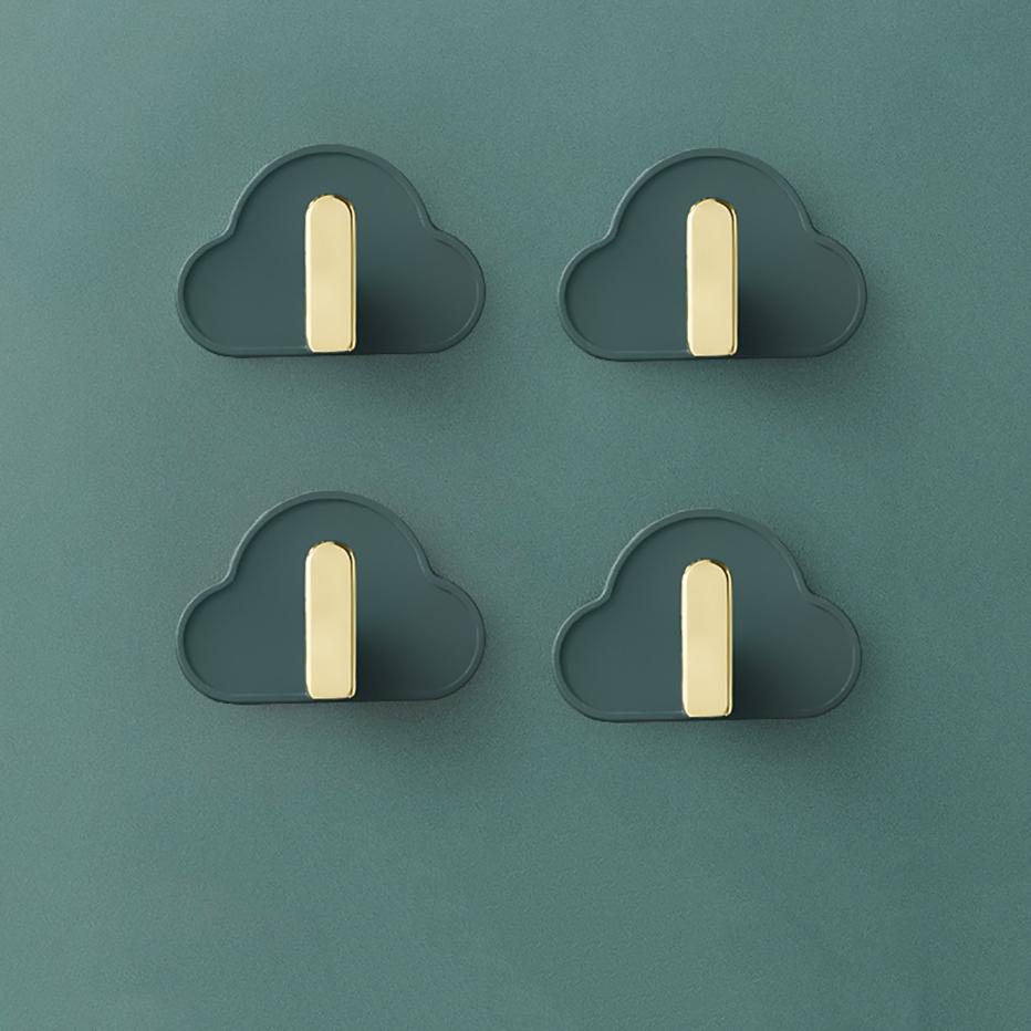 

4 шт. Настенные вешалки в скандинавском стиле в форме облака, L-образные самоклеящиеся крючки для одежды, сумок, ключей, вешалка для подвешивания без сверления, крючок для украшения стен