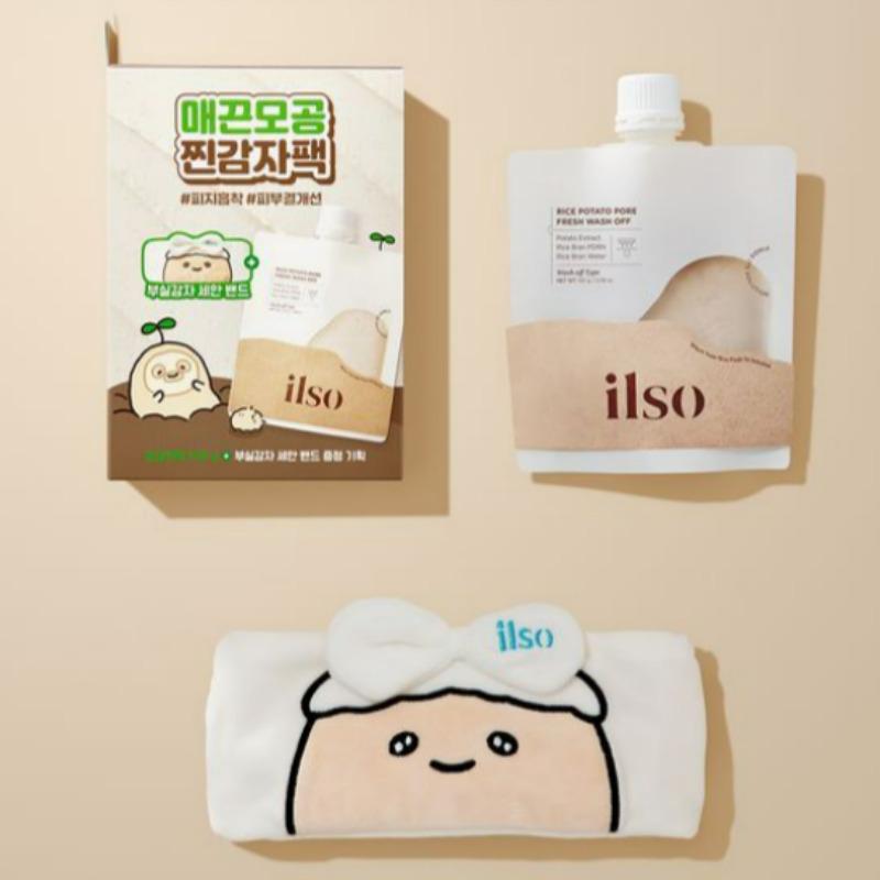 Ilso Rice Potato Pore Fresh Wash-Off Mask 150g (+ Potato Face Wash Band)
