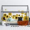 New 2Sheets 25x70cm Sunflower Self Adhesive Decorative Wall Stickers for Living Room Bedroom Kitchen Home Wall Decoration