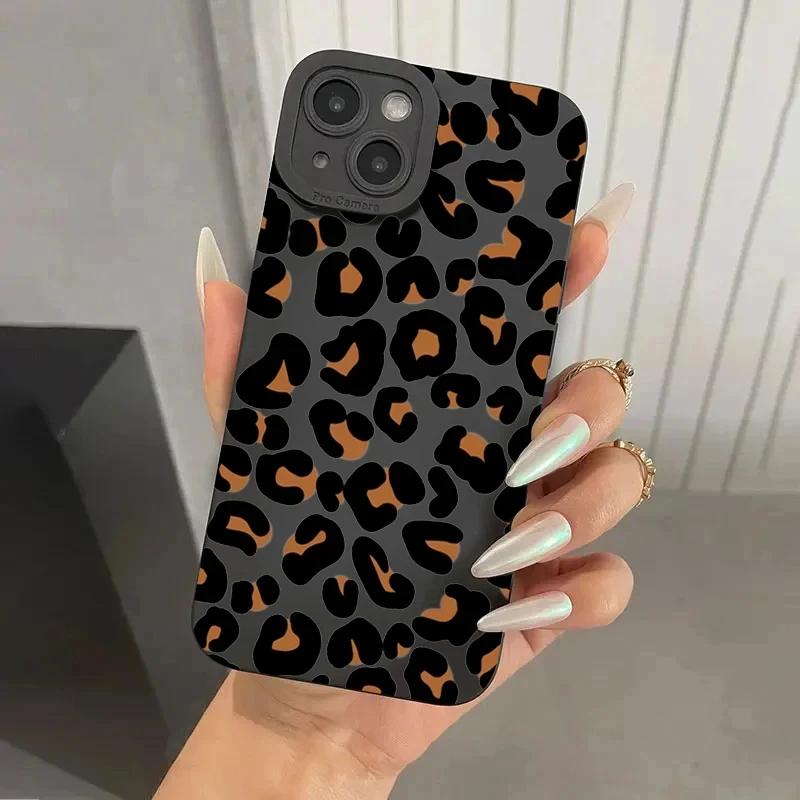 Leopard Design Stylish Pink Pattern Phone Case For iPhone 15 14 13 12 11 Pro Max Mini XS XR X 7 8 15 Plus SE 2022 Soft Cover