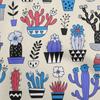 oneOone Cotton Flex Dusty Green Fabric Cactus Diy Clothing Quilting Fabric Print Fabric By Yard 40 Inch