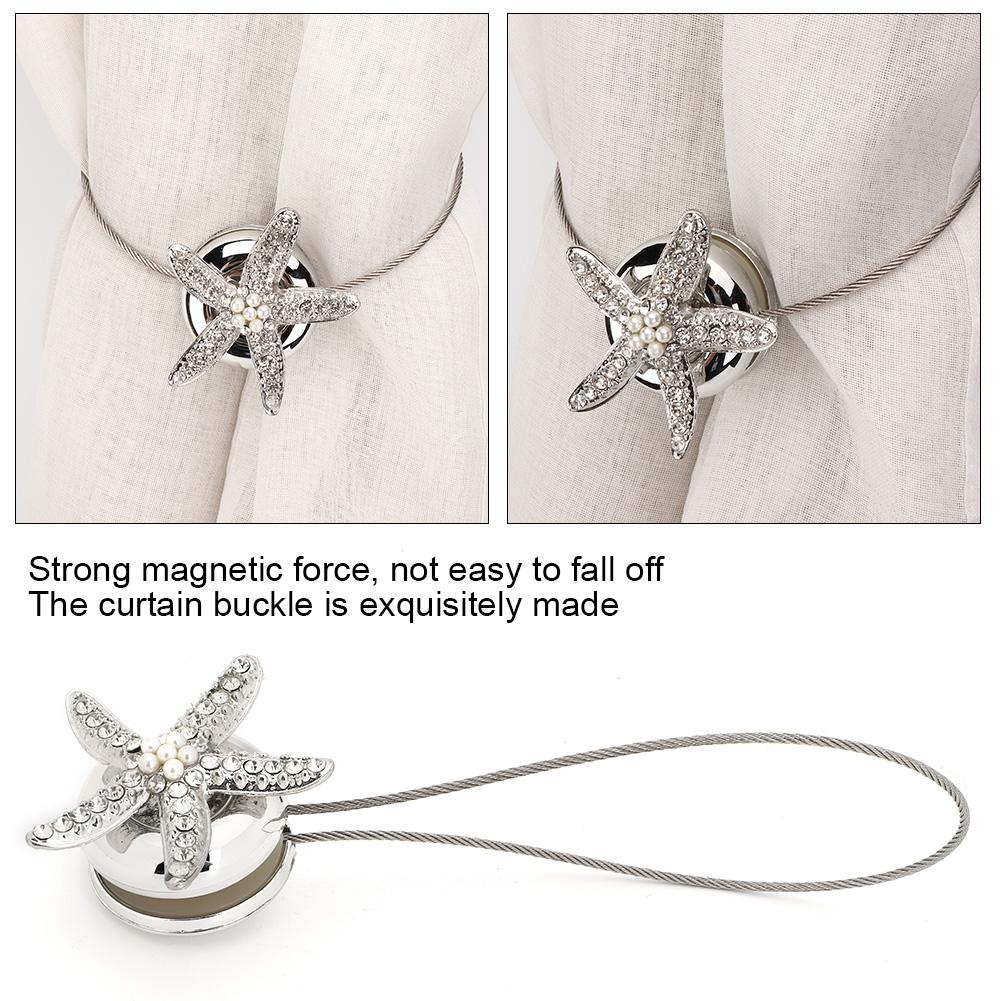 Dispozitive magnetice unice, elegante, cu cataramă pentru perdele, cu accesoriu decorativ pentru perdea cu stras