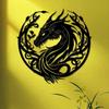 Iron Dragon Head Floral Metal Wall Art Decor Sculpture Gift