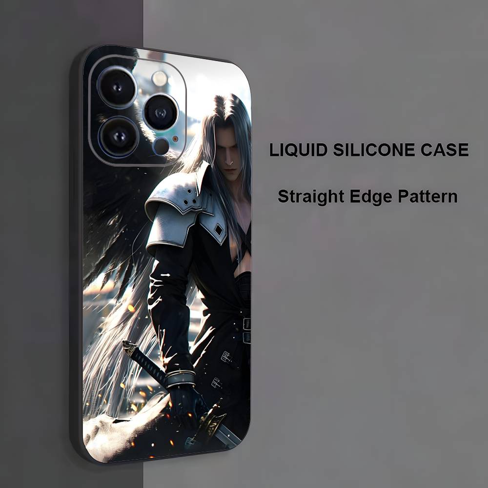 

F-FinalS F-FantasyS S-Sephiroth Phone Case iPhone 17,16,15,14,13,12,11 ,Pro Max,XS,X,XR,SE,Mini,8,7,Soft Silicone Black Cover 5 iPhone11