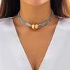 Accessories Hip Hop Trend Pendant Neck Chain Multi-layer Chain Clavicle Necklace Accessories Temperament Round Ball Personality Necklace