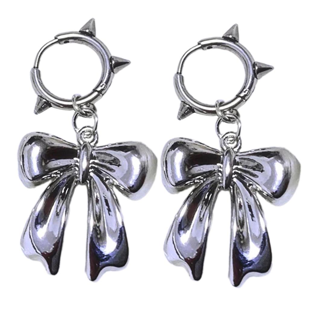 Fashion Pendant Earring Sweet Cool Bowknot/Thread Star Dangle Earrings Elegant Small Hoop Earrings Party Jewelry