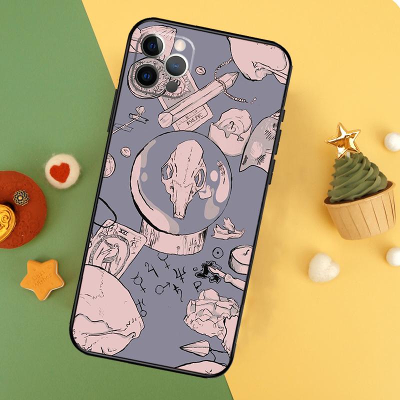 Pastel Goth Witchy Funda For iPhone 11 12 13 14 16 15 Pro Max Mini XS Max X XR SE2 7 8 14 16 15 Plus Phone Case