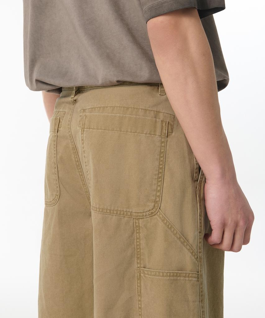 Musinsa Standard Pigment Carpenter Bermuda Pants [Beige]