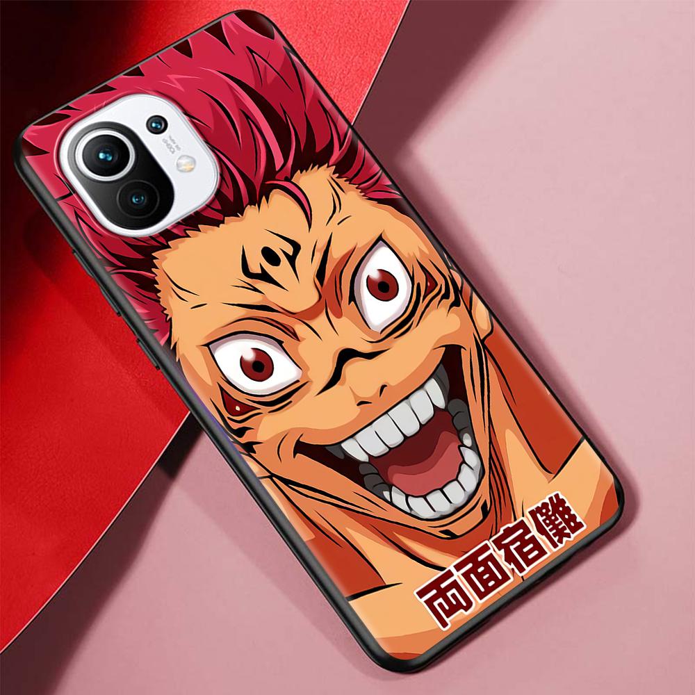 Jujutsu Kaisen Case for Xiaomi Poco X3 NFC M3 Mi 11 Lite 5G 12X 11T 10T 12 Pro 9T Note 10 9 Silicone Black Soft Phone Cover