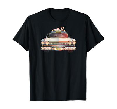 Ghostbusters Ecto-1 Poster Retro Funny Movie T-Shirt
