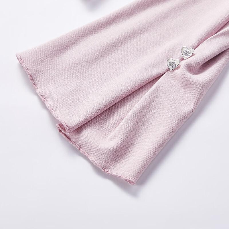 Xiangying Women's French V-Neck Long Sleeve Knitted Top with Bow Twist