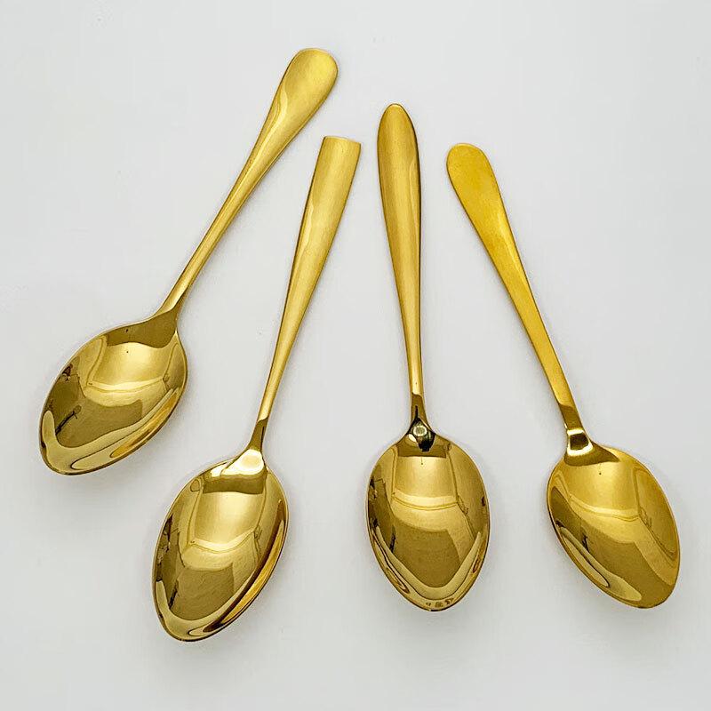 Maidekai 316L Stainless Steel Gold Spoon Set (10-Pack)
