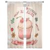 Sweet Capcake With Cream Luxurious Chiffon Sheer Curtains for Living Room Bedroom Decoration Window Voiles Tulle Curtain