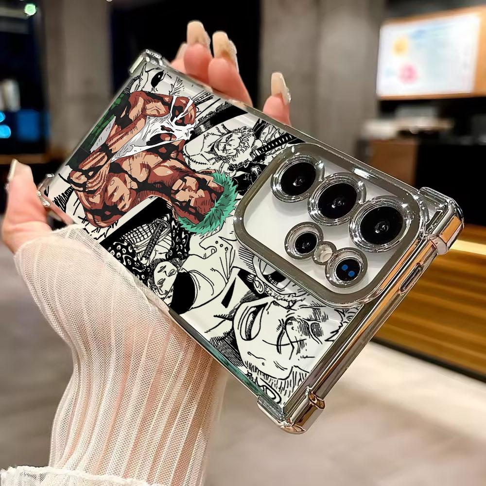 Ones P-Piece Zoro Anime Coque For Galaxy S26Ultra Phone Case For Samsung S26 S25 S24 S23 S21 Ultra S20 FE S25 Plus 5G Soft Cover