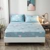 Pure Cotton Printed Fitted Sheet Only Non-Slip Protective Cover for Bedroom  (no Pillowcase)