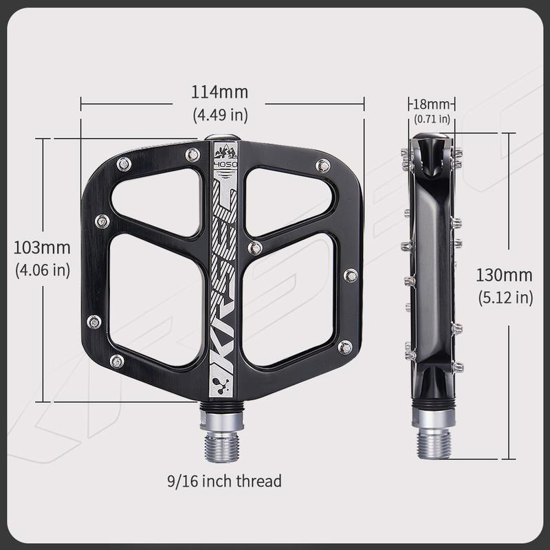 Bike Pedals Mountain Bike Pedal 9/16 Inch Lightweight Bicycle Platform Flat Pedal for BMX MTB Adult Road Bi