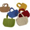 Handmade Straw Woven Women's Handbag - Trendy Ladies Net Red Bag
