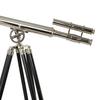 Decorative Brass Telescope on Tripod Vintage Spyglass Decor Copper Finish Nautical Home Accent