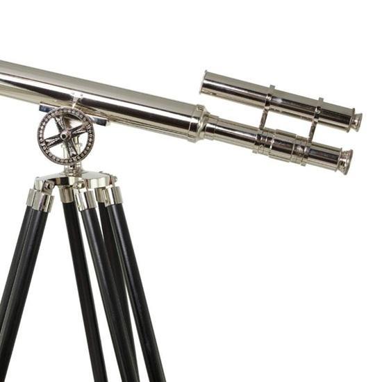 Decorative Brass Telescope on Tripod Vintage Spyglass Decor Copper Finish Nautical Home Accent