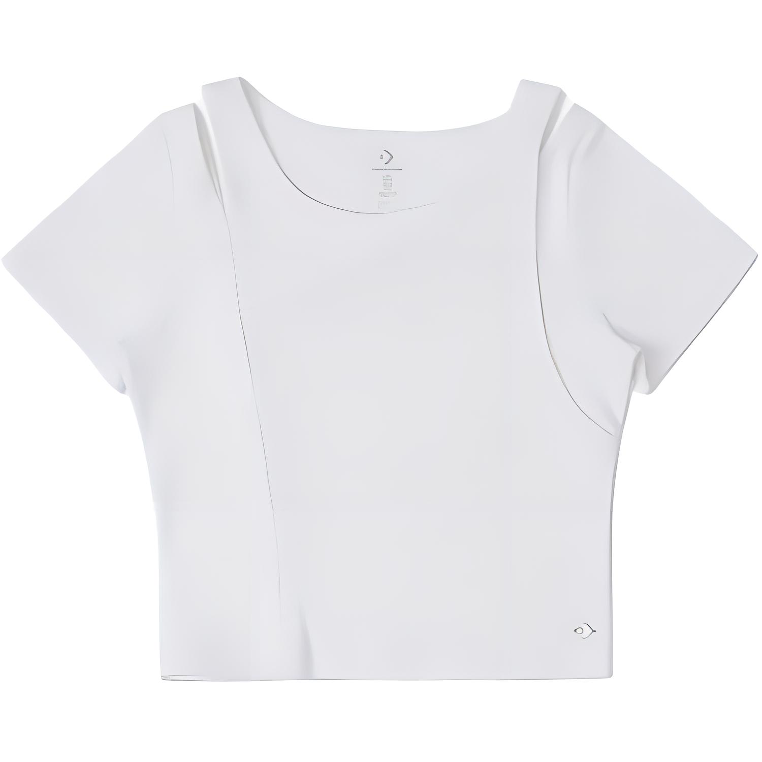 

New Converse Regular T Shirt Women s White 10027216-A01 M