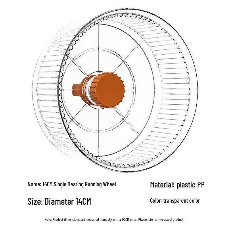 Extra Large Silent Hamster Running Wheel with Stand & Double Bearings - Includes Exercise Flywheel, One-Piece Design, Free Shipping