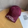 Madtime Letter Embroidery Cotton Cap With Wide Brim Outdoor Sun Gift Protection
