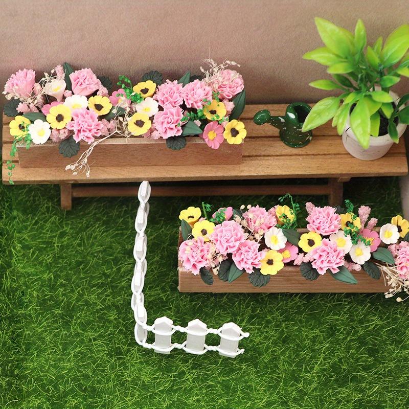 1 szt. Długi Ogród Kwiatowy Kwiaty Miniaturowa Scena Ornament Mikro Krajobraz Kieszonkowy Dekoracja Domu Scena Ogrodowa Kwiaty i Zieleń Rośliny Doniczkowe