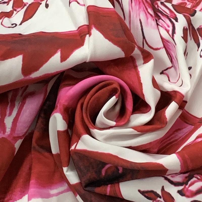 GMXIA Dámská móda Léto Jaro Květinový potisk Ležérní šaty bez rukávů s výstřihem do V a vysokým pasem