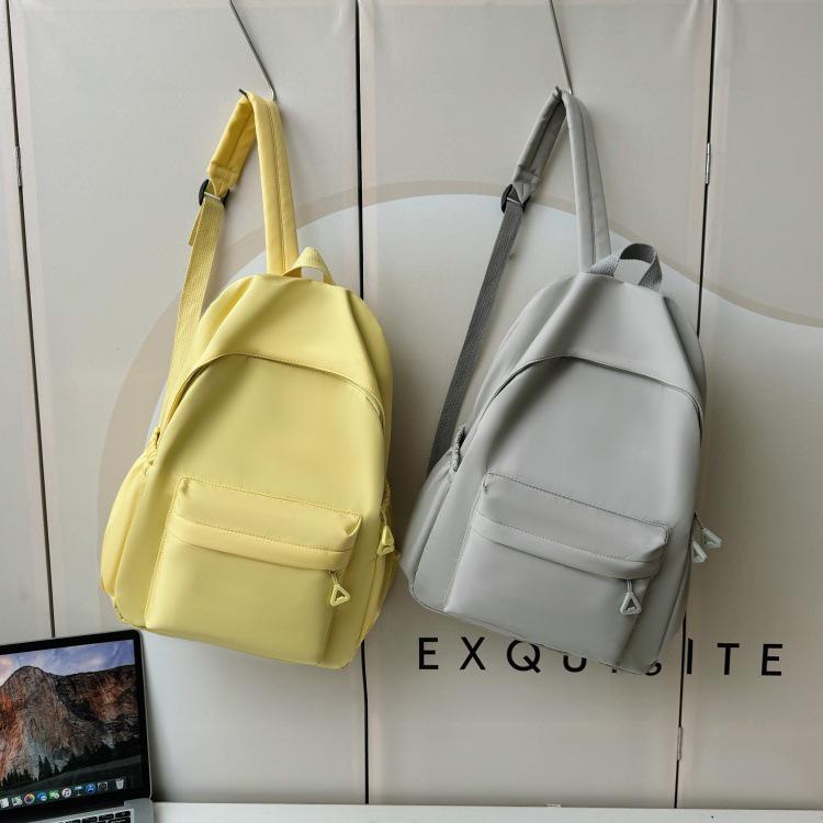 Literary Fresh Candy Color Student Backpack: Large Capacity Travel & Laptop Bag