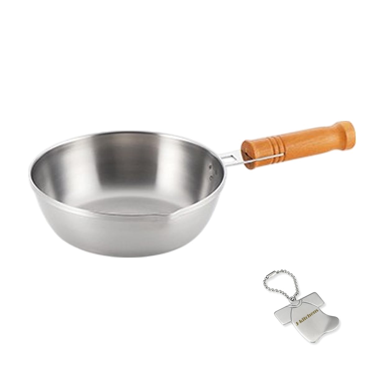 

Deep Frying Made in Includes Original Tag J-kitchens Pan, 19cm, Triple-Layer Steel, Rust-Resistant, Non-Stick, Gas/Induction Compatible, Japan,