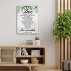 Christian Canvas Wall Art Love Is Patient Love Is Kind 1 Corinthians 13:4-8 Canvas Print Positive Scripture Painting Home Bedroom Wall Decor Framed