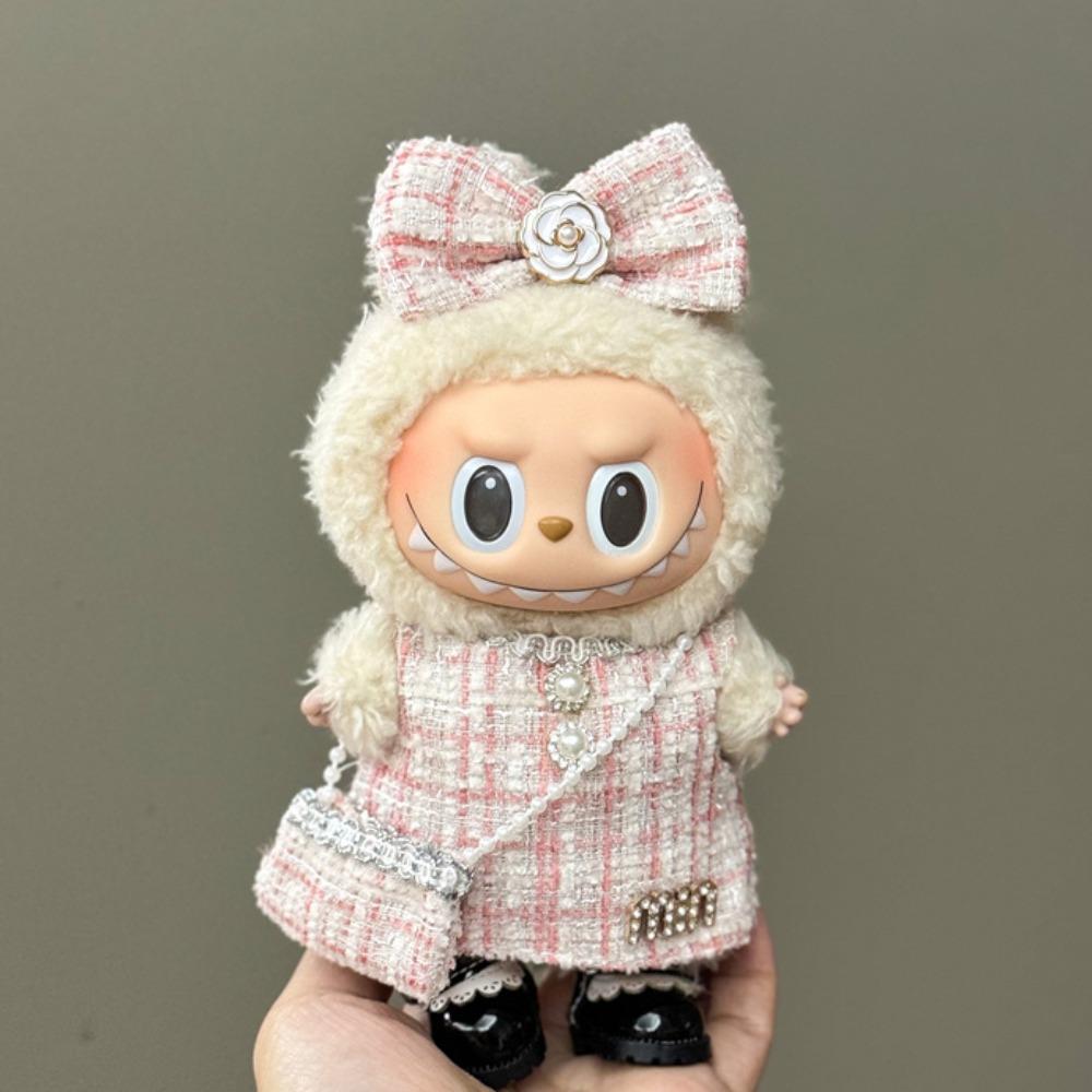 1 Set Dress Labubu Doll's Clothes Skirt Plush Dolls Clothes 17cm Labubu Clothes Set  for 17cm Labubu